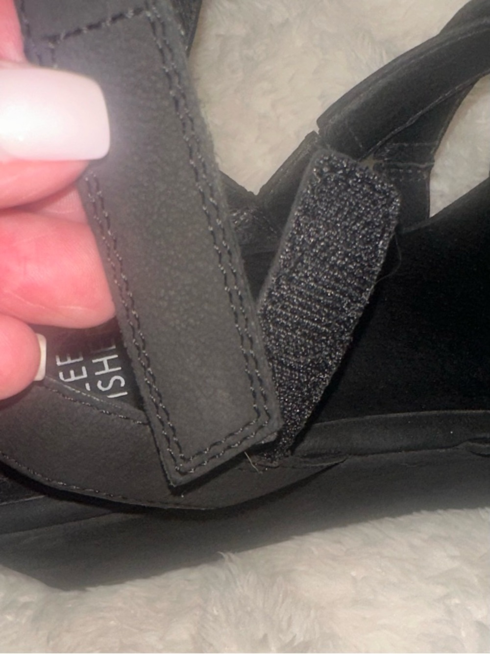 Eileen Fisher Black Leather Multi-Strap Slingback Sandals - Picture 5 of 6